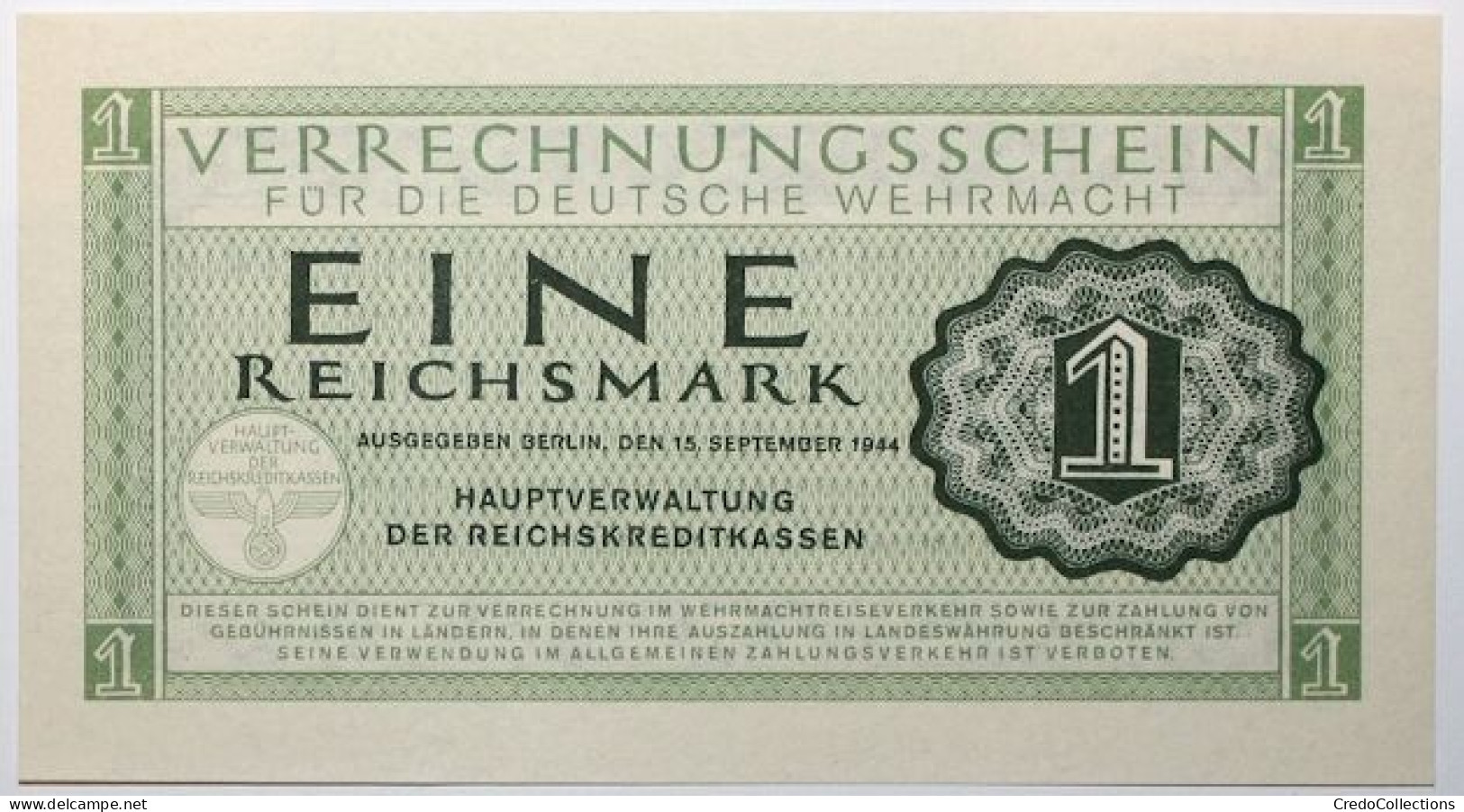 Allemagne - 1 ReichsMark - 1944 - PICK M38 - NEUF - Verrechnungsscheine - Dt. Wehrmacht