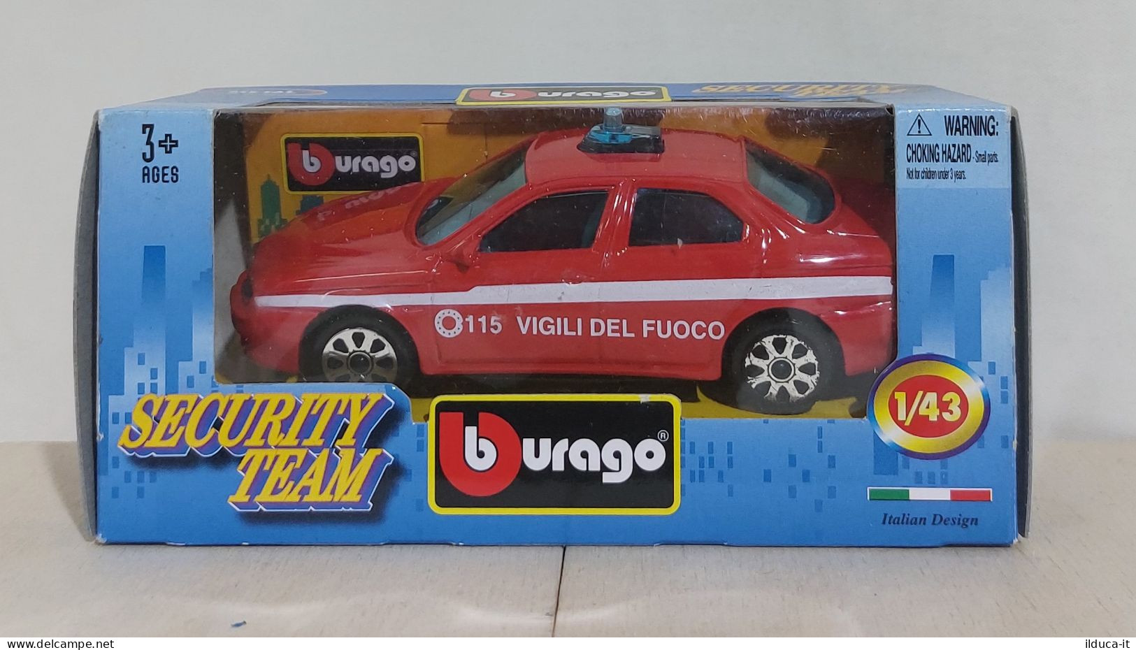 I115998 BURAGO 1/43 Serie Security Team - Alfa Romeo 156 Vigili Del Fuoco - Box - Burago