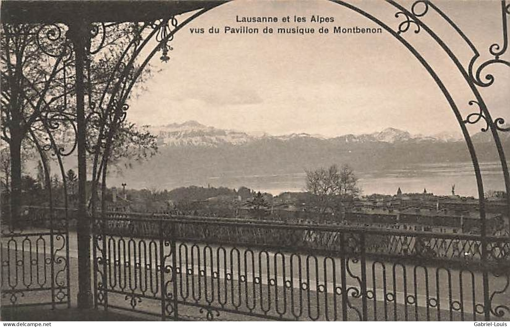 Lausanne Et Les Alpes Vus Du Pavillon De Musique De Montbenon - Lausanne