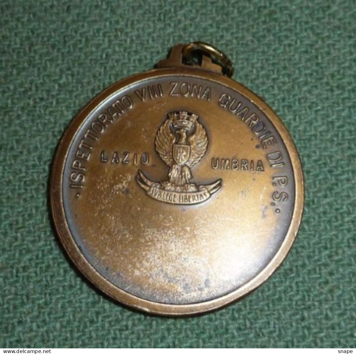 MEDAGLIA POLIZIA PS ISPETTORATO VIII ZONA LAZIO UMBRIA MILITARE Vintage (267) - Italian Police  Medal - Italy