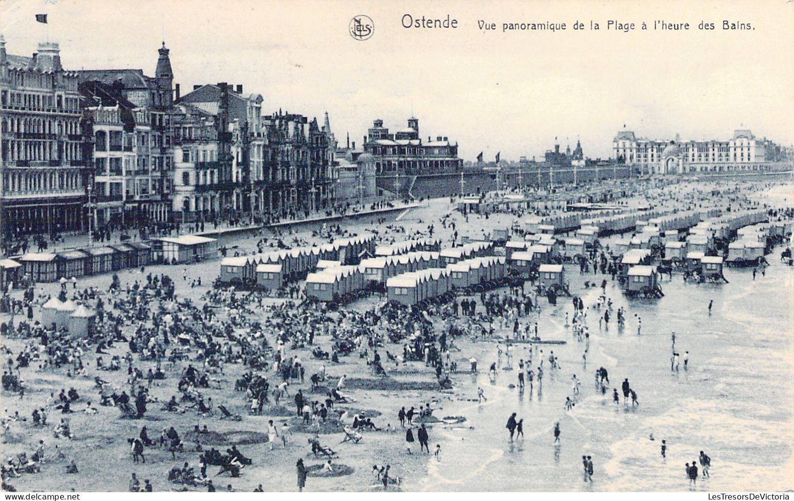 BELGIQUE - Ostende - Vue Panoramique De La Plage à L'heure Des Bains - Carte Postale Ancienne - Oostende