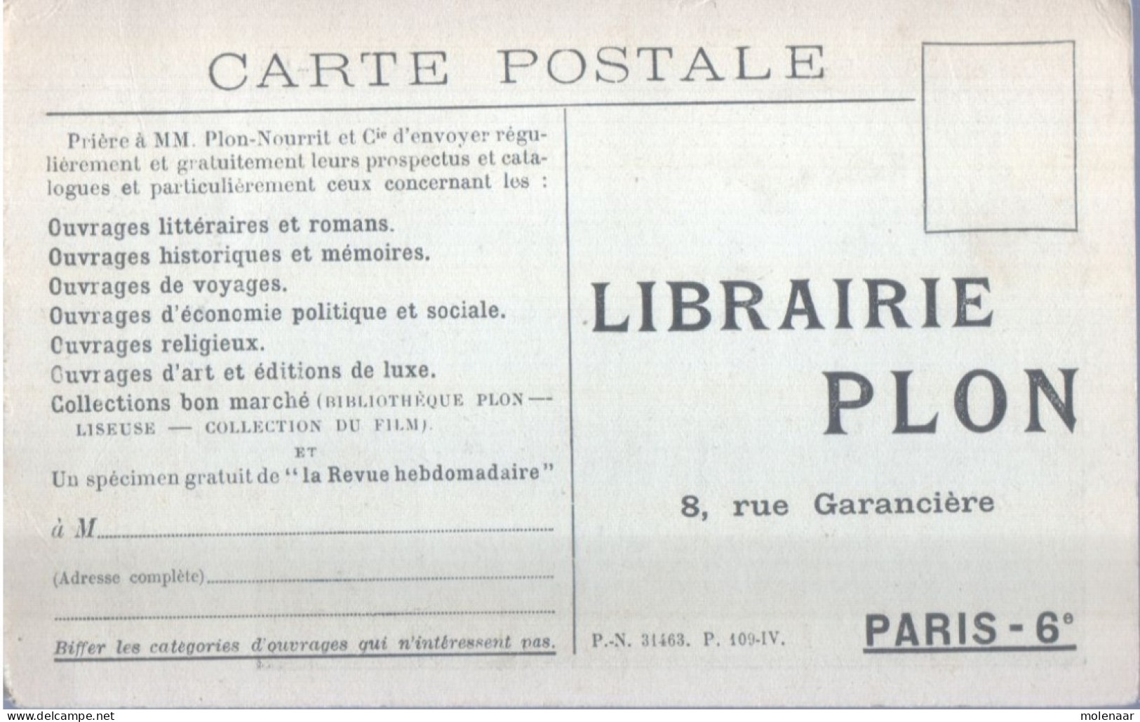 Frankrijk Postkaart Isabelle Sandy Ongebruikt (11911) - Ecrivains