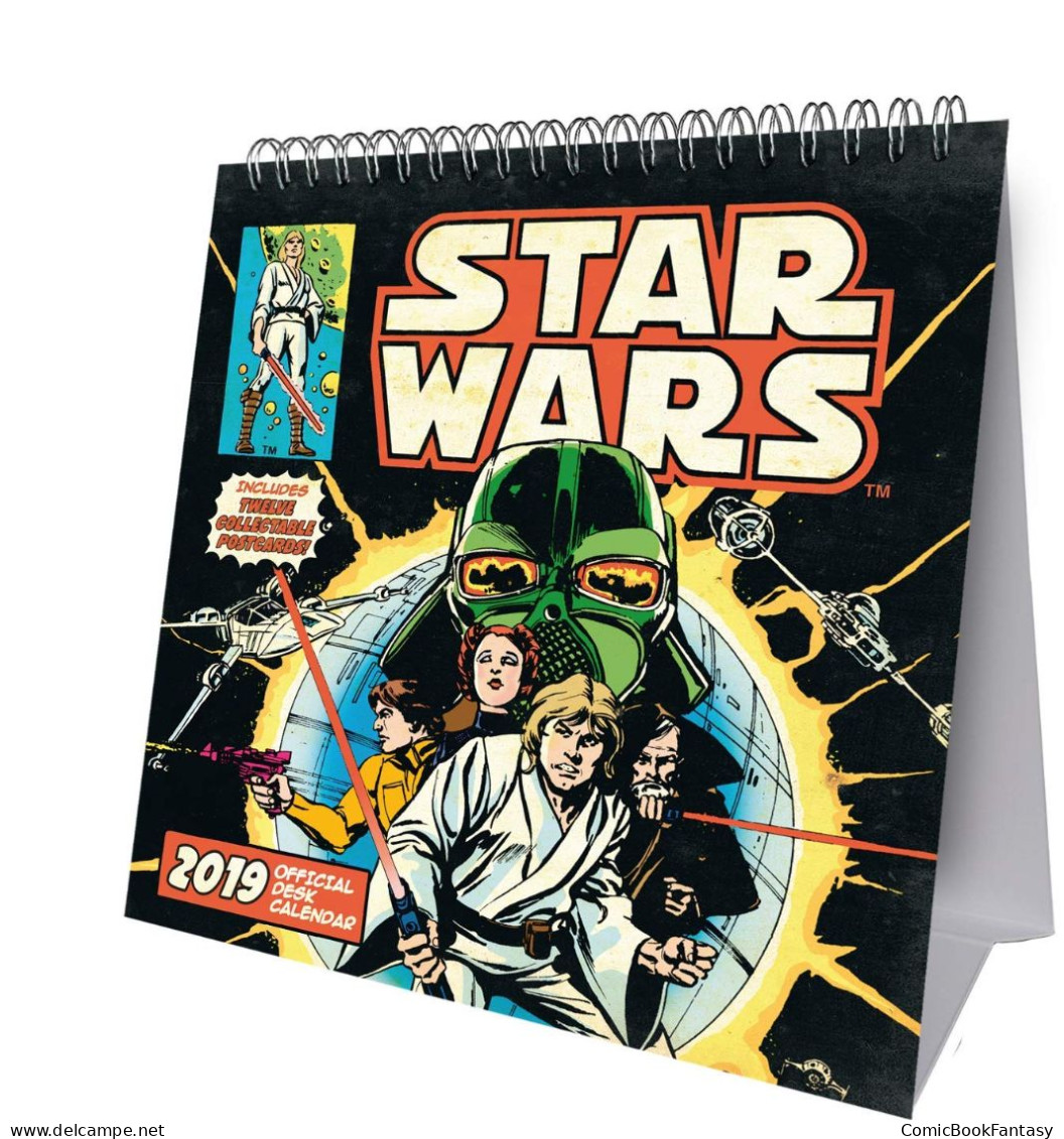 Star Wars Episode VIII The Last Jedi 2019 Easel Calendar- New. Out Of Print. - Petit Format : 2001-...