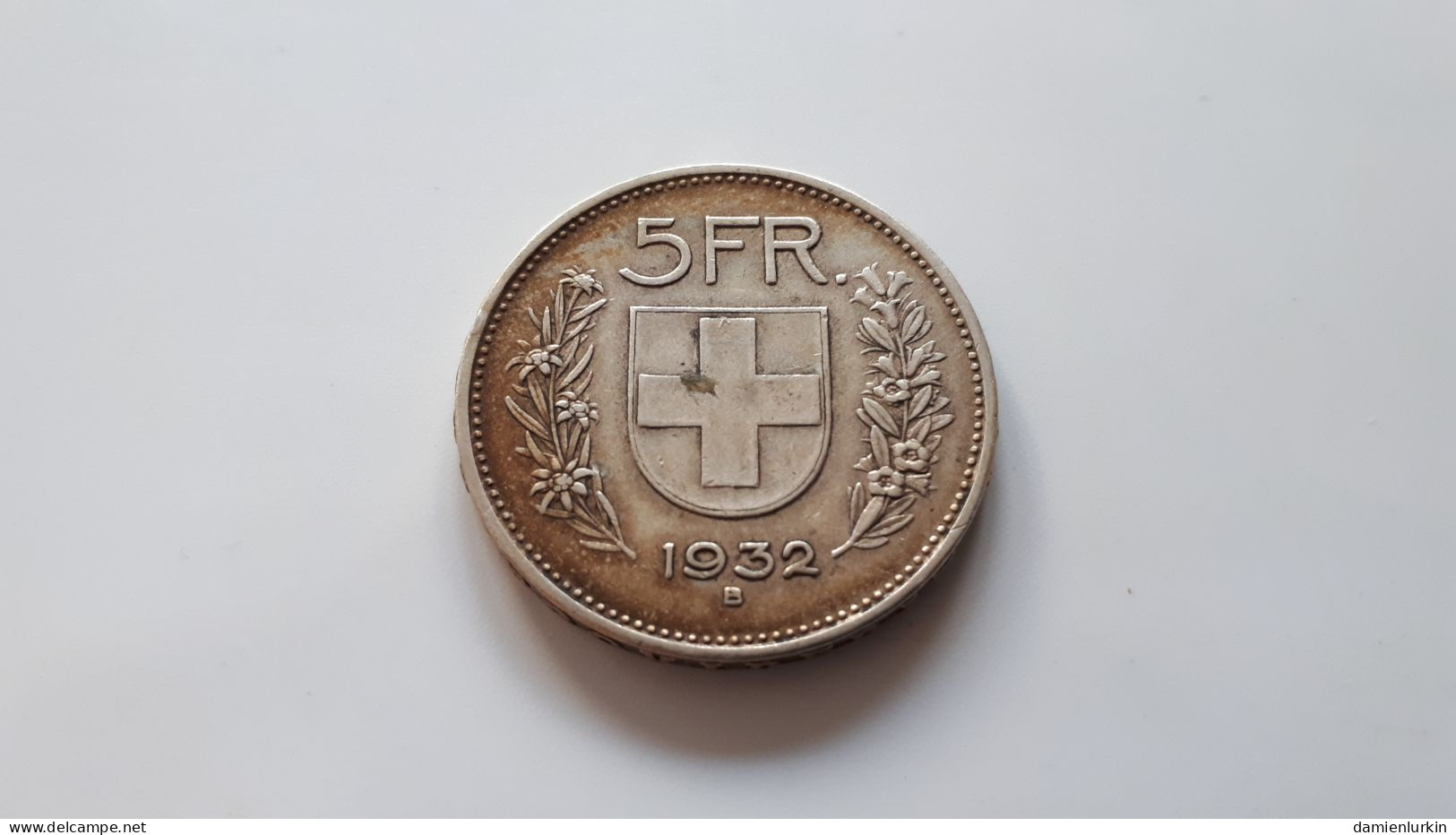 SUISSE 5 FRANCS 1932 PATINE  ARGENT/SILVER/SILBER/ARGENTO COTES : 17€-24€-31€-41€-101€ - Autres & Non Classés