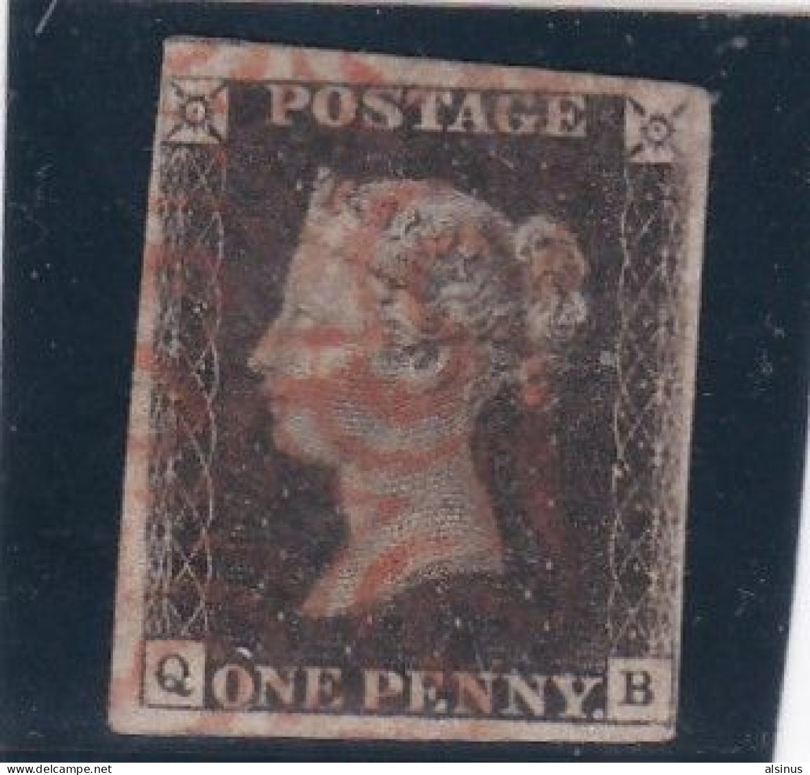 GRANDE BRETAGNE - 1840 - VICTORIIA - ONE PENNY BLACK - N° 1 - OBLITERE - Used Stamps