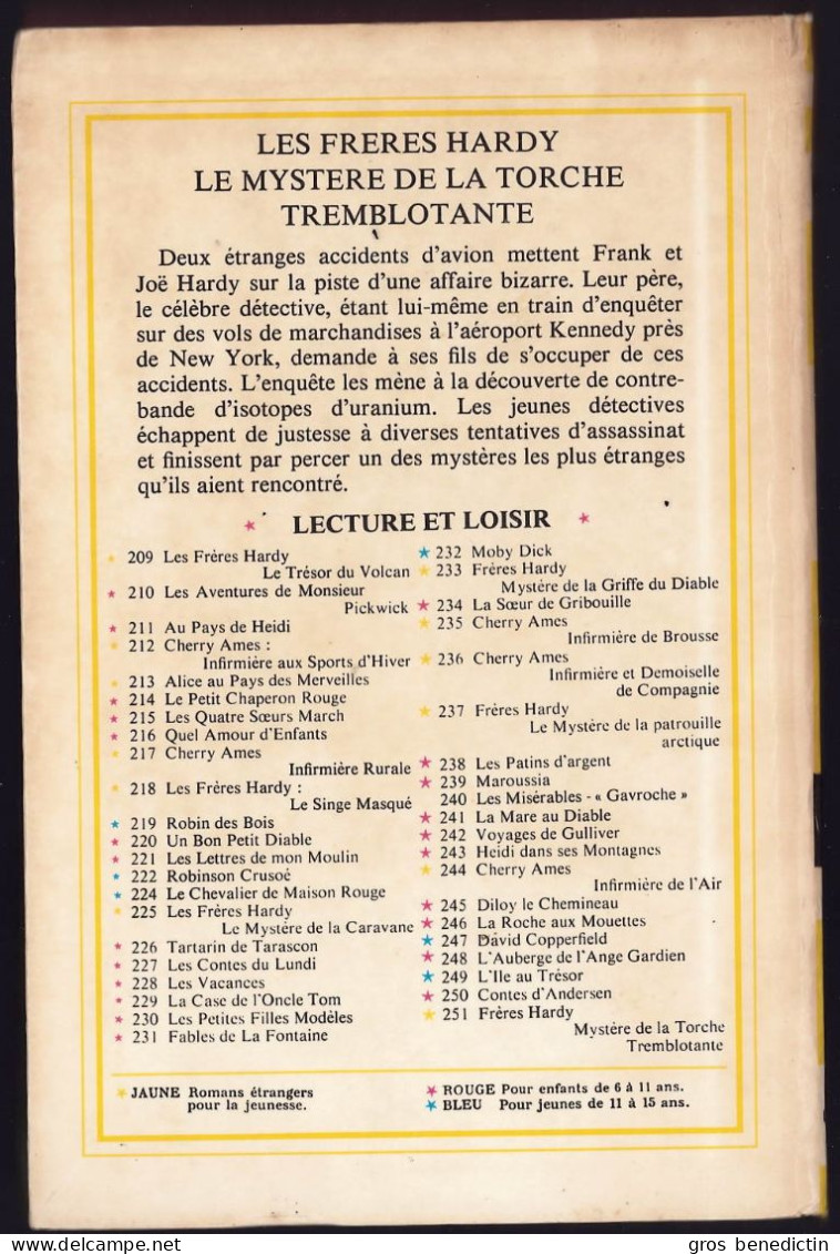 Lecture Et Loisir - "Les Frères Hardy" - Dixon - "Le Mystère De La Torche Tremblotante" - 1978 - #Ben&Hardy - #Ben&Charp - Collection Lectures Und Loisirs