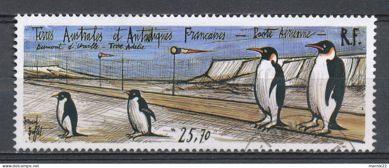  1992 - PISTE DE TERRE ADÉLIE - MANCHE À AIR ET MANCHOTS - VFU -                                                   Hk324 - Usati