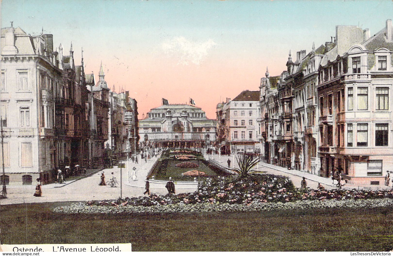 BELGIQUE - Ostende -  L'avenue Léopold - Carte Postale Ancienne - Oostende