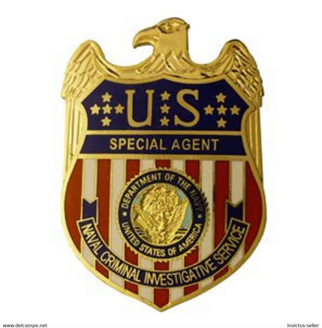 US POLICE BADGE POLIZIA DISTINTIVO SPECIAL AGENT NAVAL CRIMIAL INVESIGATIVE SERVICE MILITARY MARINE CORPS USA - Police & Gendarmerie