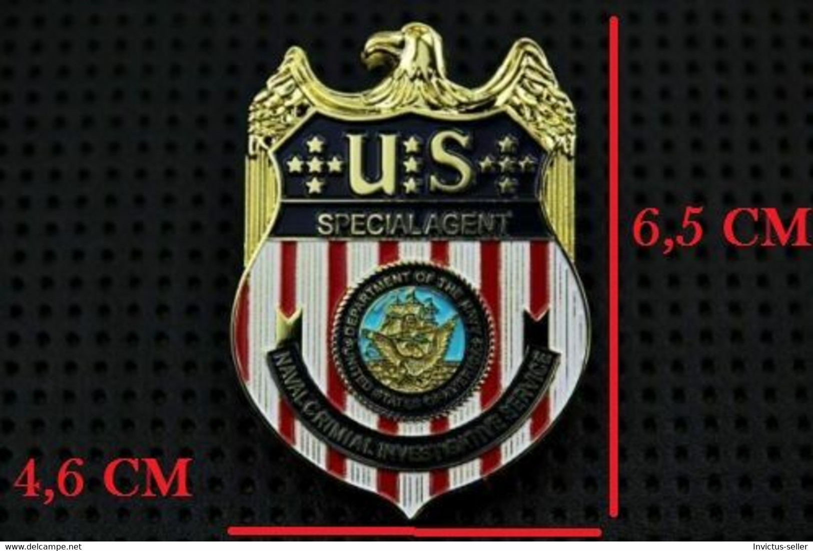 US POLICE BADGE POLIZIA DISTINTIVO SPECIAL AGENT NAVAL CRIMIAL INVESIGATIVE SERVICE MILITARY MARINE CORPS USA - Police & Gendarmerie