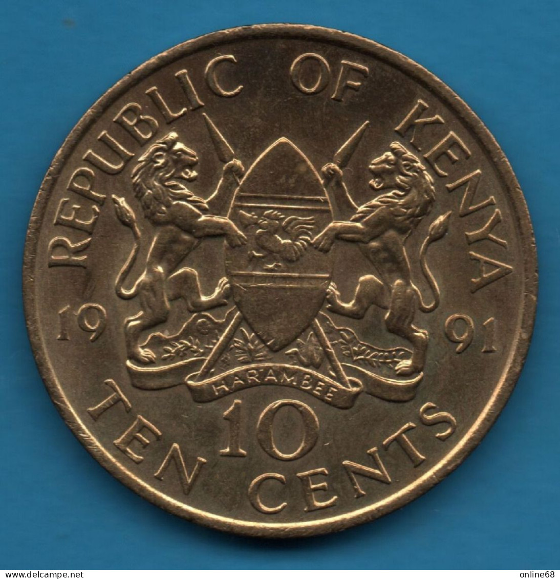 KENYA 10 CENTS 1991 KM# 18 Arap Moi - Kenia