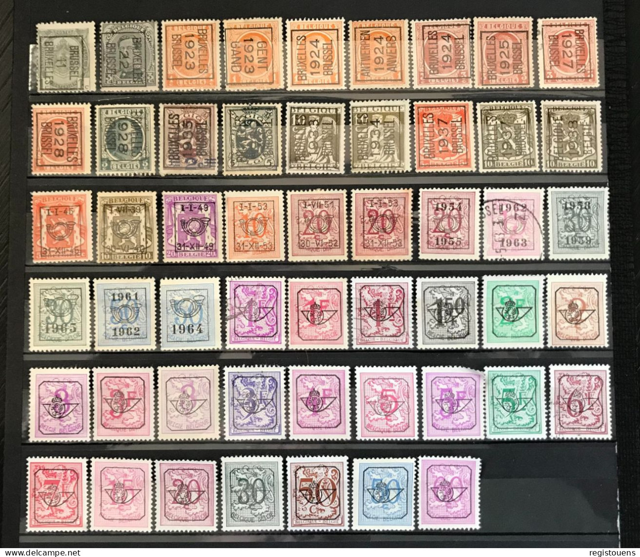 Lot De 52 Timbres Préoblitérés Belgique - Other & Unclassified