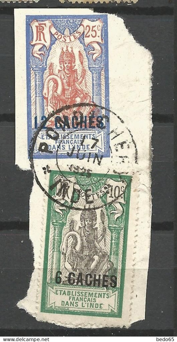 INDE N° 63 CACHET PONDCHERY Sur Fragment / Used - Oblitérés