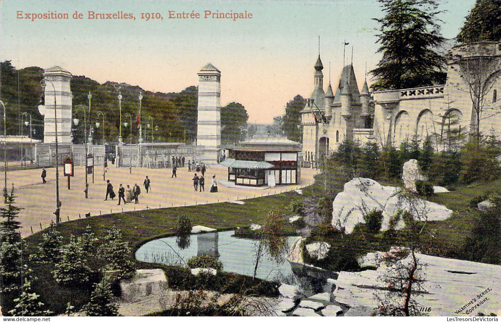 BELGIQUE - BRUXELLES - Exposition Universelle 1910 - Entrée Principale - Carte Postale Ancienne - Wereldtentoonstellingen