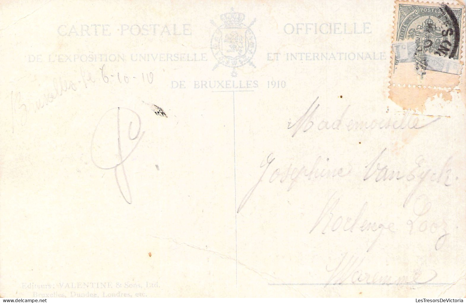 BELGIQUE - BRUXELLES - Exposition Universelle 1910 - Du Bois De La Cambre - Carte Postale Ancienne - Exposiciones Universales