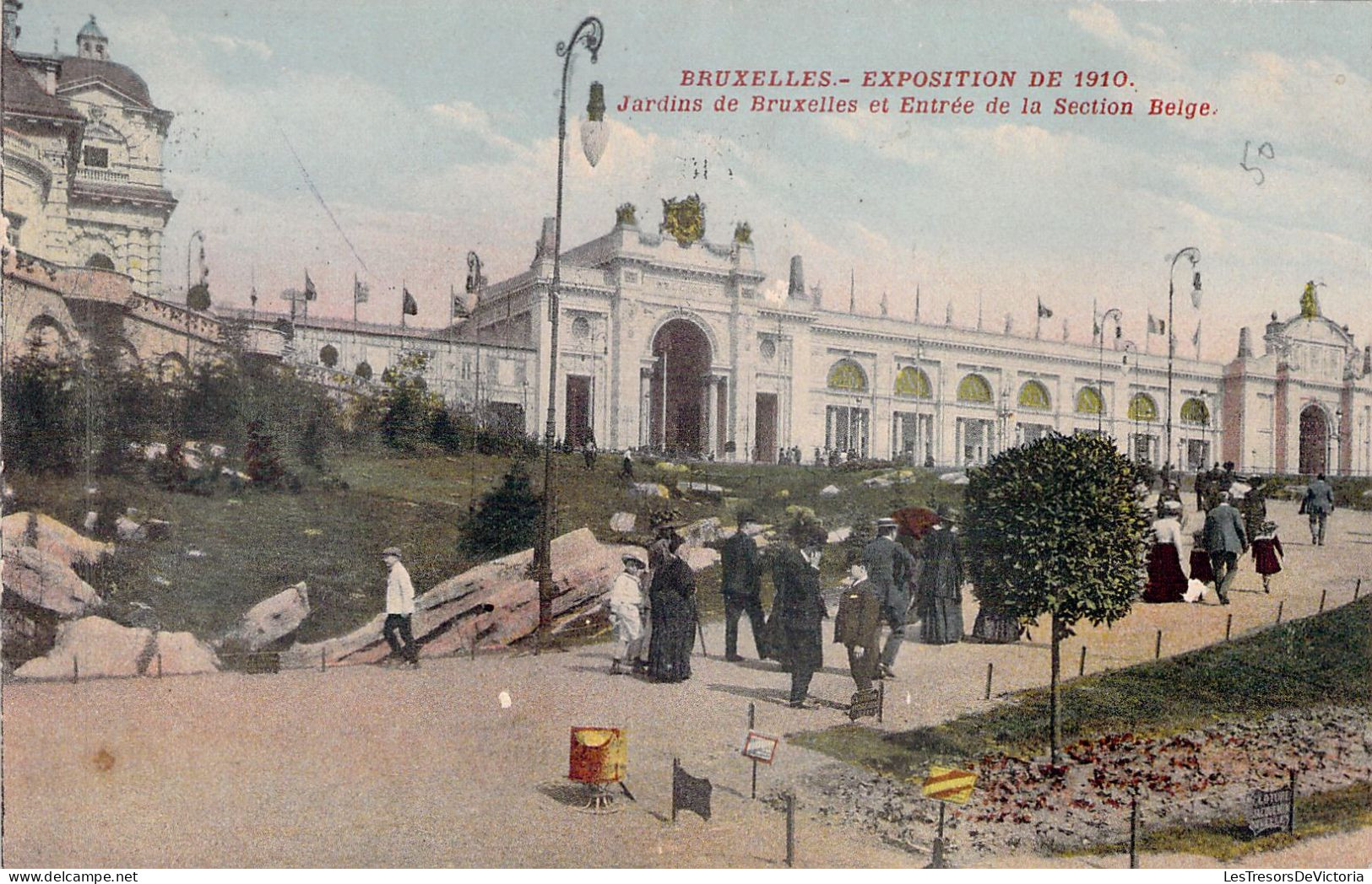 BELGIQUE - BRUXELLES - Exposition Universelle 1910 - Jardins De Bruxelles Et Entrée De La Sect - Carte Postale Ancienne - Expositions Universelles