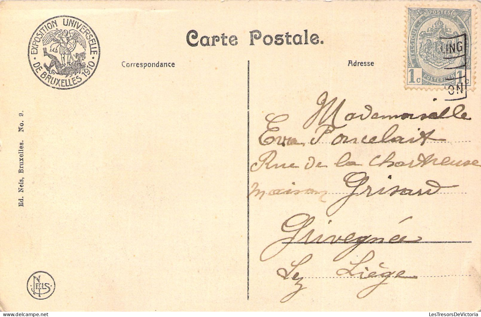 BELGIQUE - BRUXELLES - Exposition Universelle 1910 - Maison Allemande - Carte Postale Ancienne - Expositions Universelles