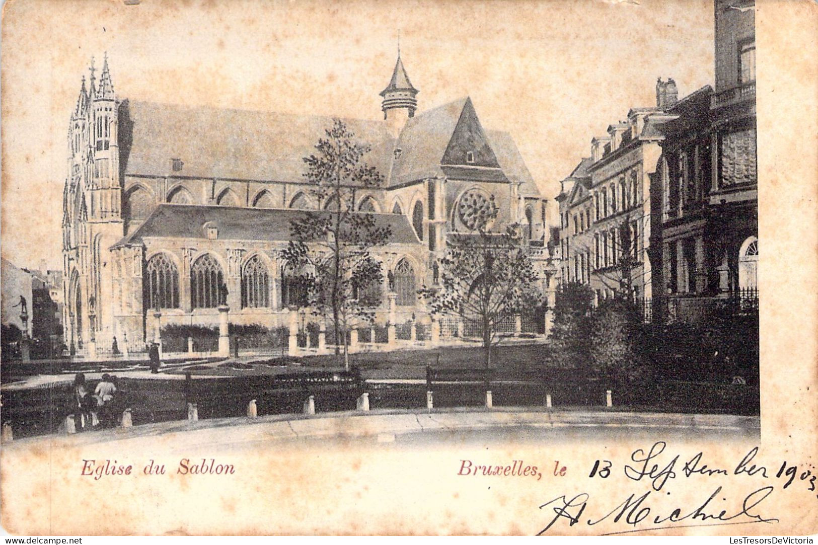 BELGIQUE - BRUXELLES - Eglise Du Sablon - Carte Postale Ancienne - Wereldtentoonstellingen