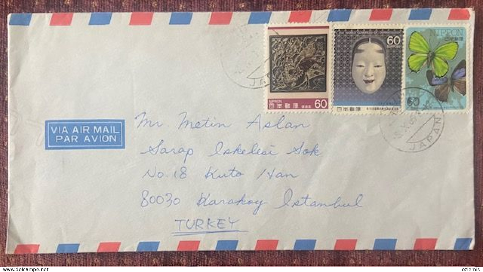 JAPAN ,TO TURKEY ,ISTANBUL ,COVER - Lettres & Documents