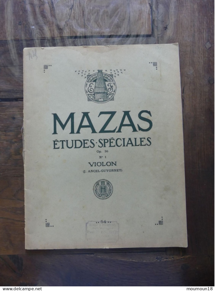 Mazas Etudes Spéciales Pour Violon Op.36 Vol 1 Angel-Guyonnet - Streichinstrumente