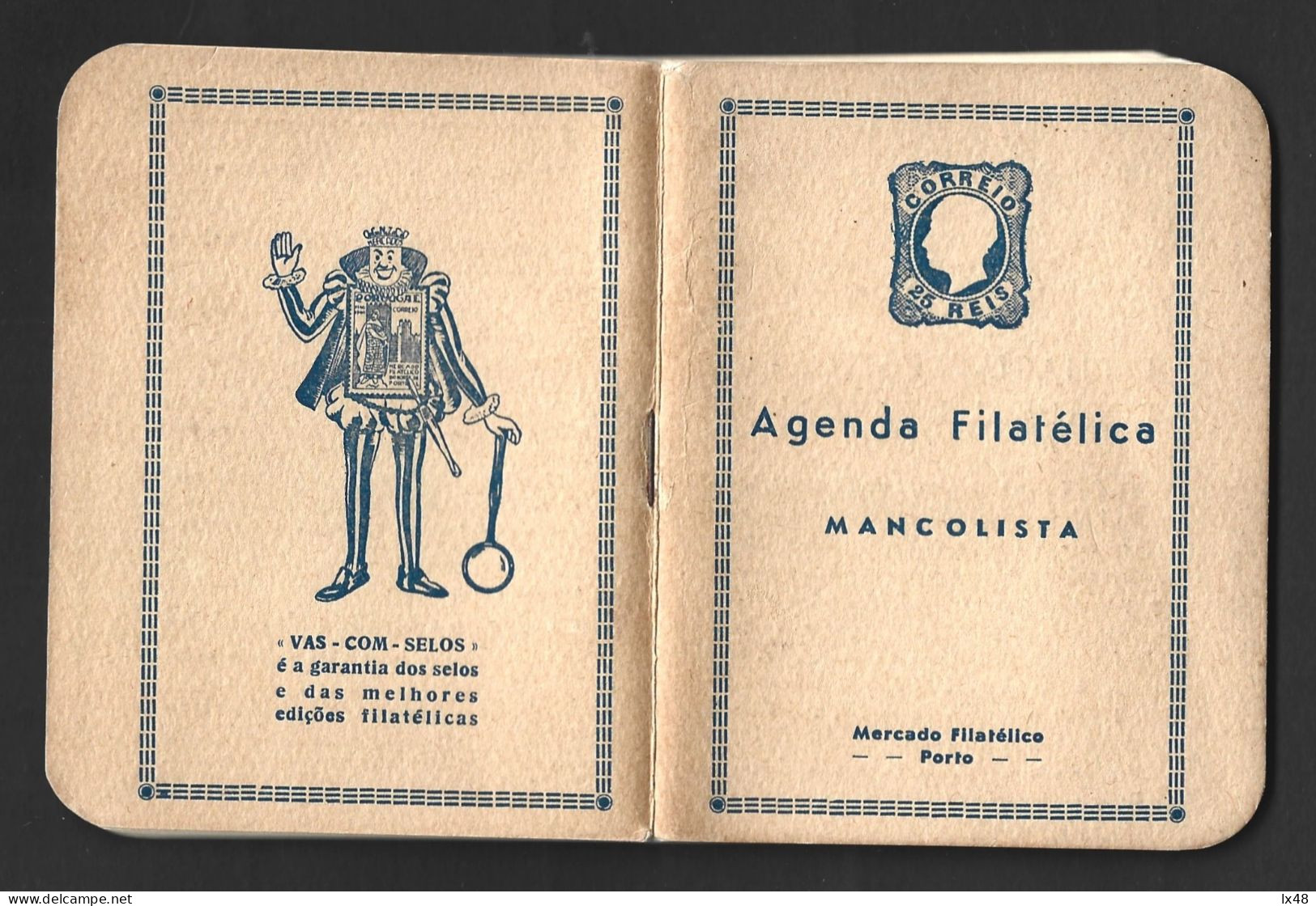 Agenda Filatélica Do Mercado Filatélico, Edição 1958. 25 Réis D. Luís I. Efeméride Filatélicas. Philatelic Market Philat - Livre De L'année