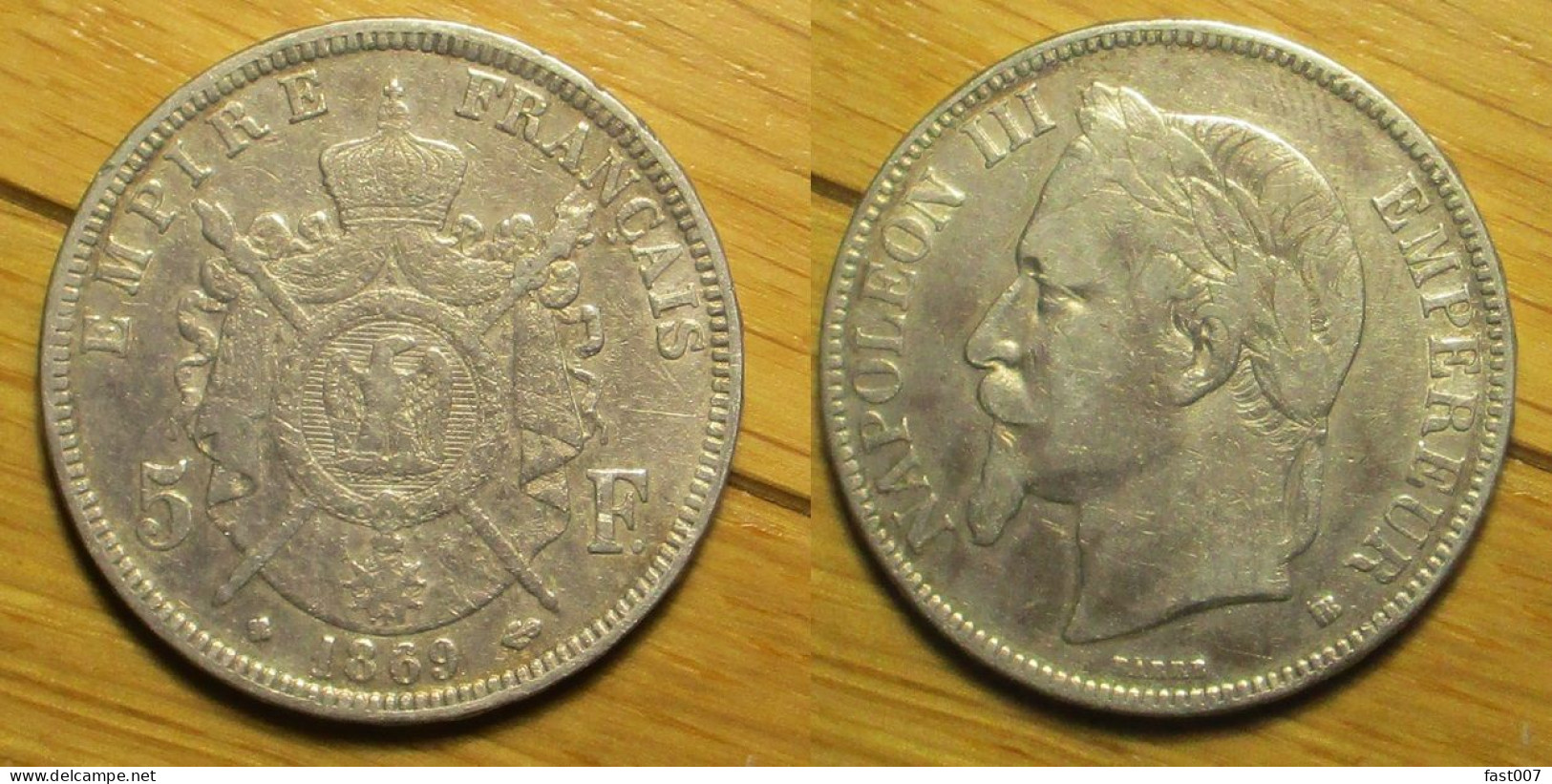 Napoléon III - 5 Francs 1869 BB - 5 Francs