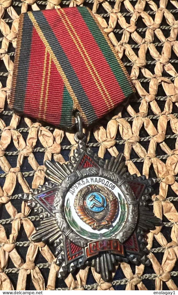 Russian Soviet medal SSSR order of friendship of people Russia