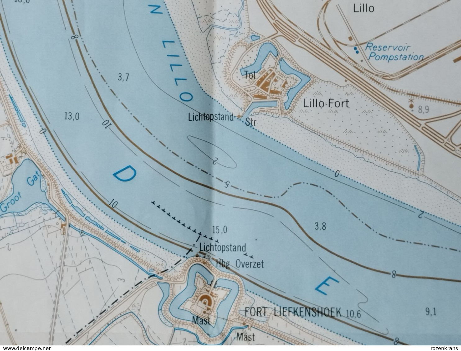 Topografische Kaart Haven Antwerpen Lillo Doel BASF Voor De Havenuitbreiding LINKEROEVER Waaslandhaven Zandvlietsluis - Cartes Topographiques