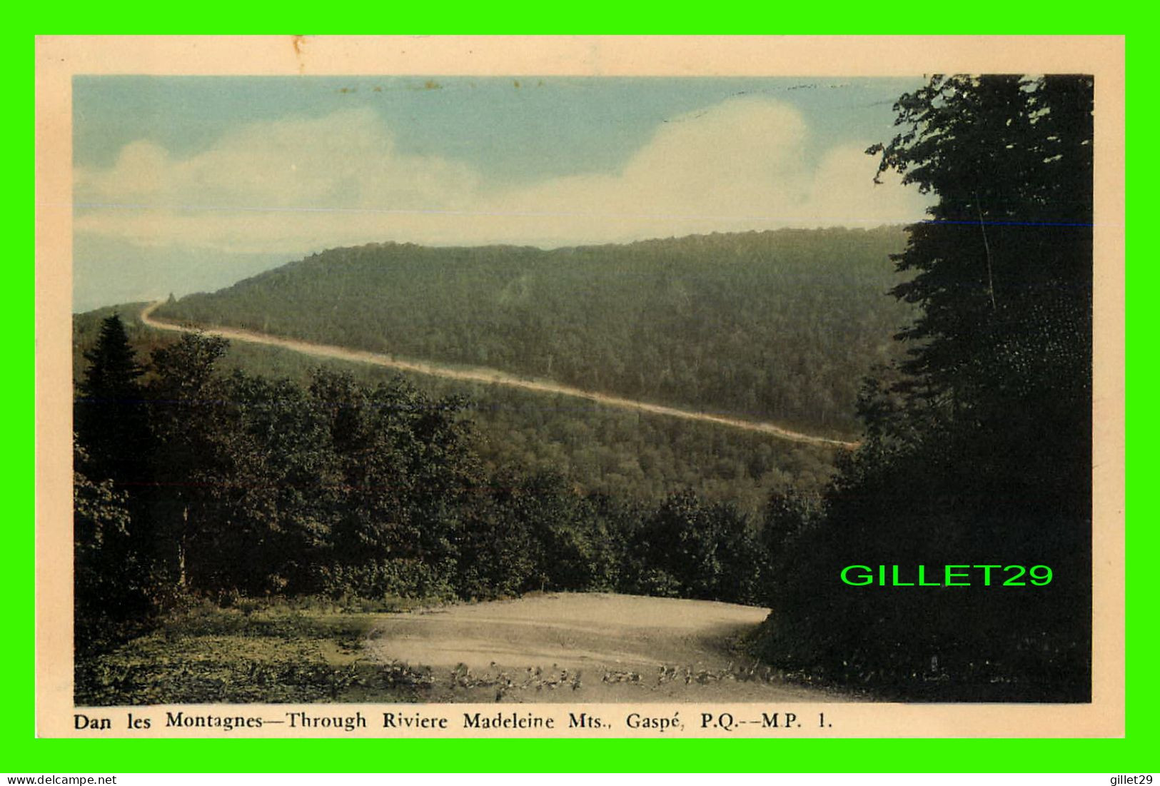 GASPÉ, QUÉBEC - ROUTE DANS LES MONTAGNES - THROUGH RIVIERE MADELEINE MTS - M. P,  - PECO - - Gaspé