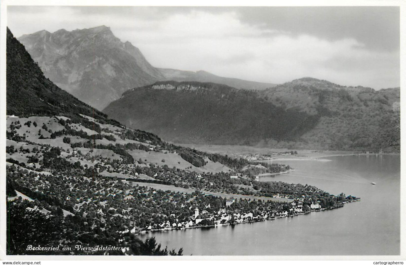 Switzerland Beckenried Panorama Photo Postcard - Beckenried