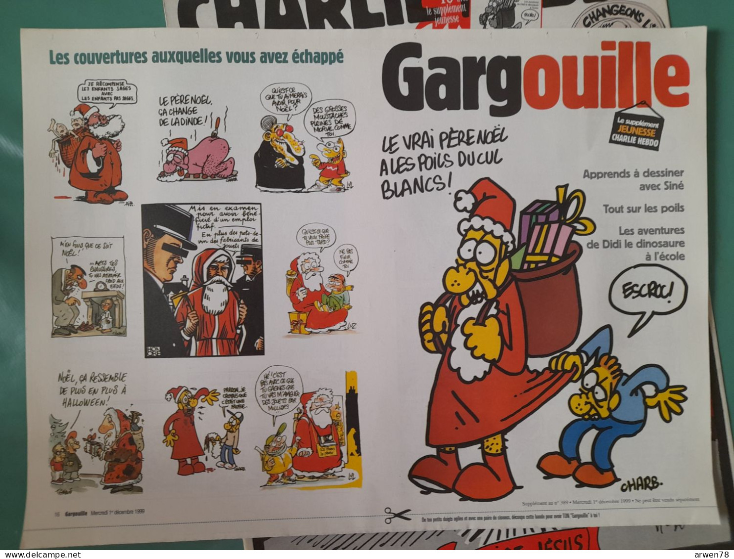 CHARLIE HEBDO 1999 N° 389 LA CRECHE RPR MARIE JOSEPH JESUS ALLIOT SUPPLEMENT GARGOUILLE - Humor