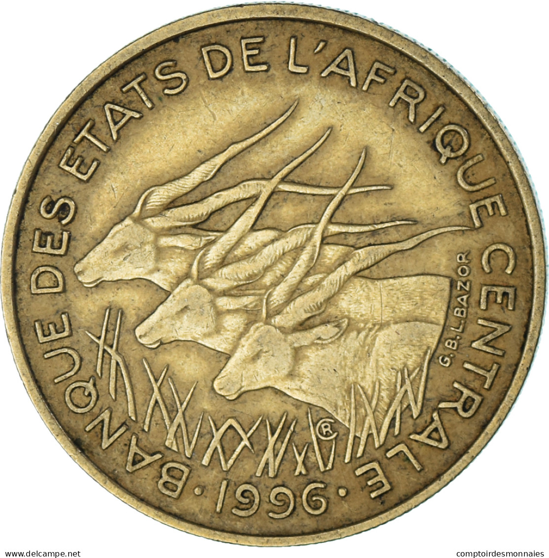 Monnaie, États De L'Afrique Centrale, 25 Francs, 1996 - República Centroafricana