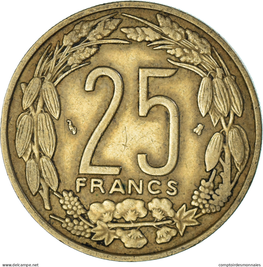 Monnaie, États De L'Afrique Centrale, 25 Francs, 1996 - República Centroafricana