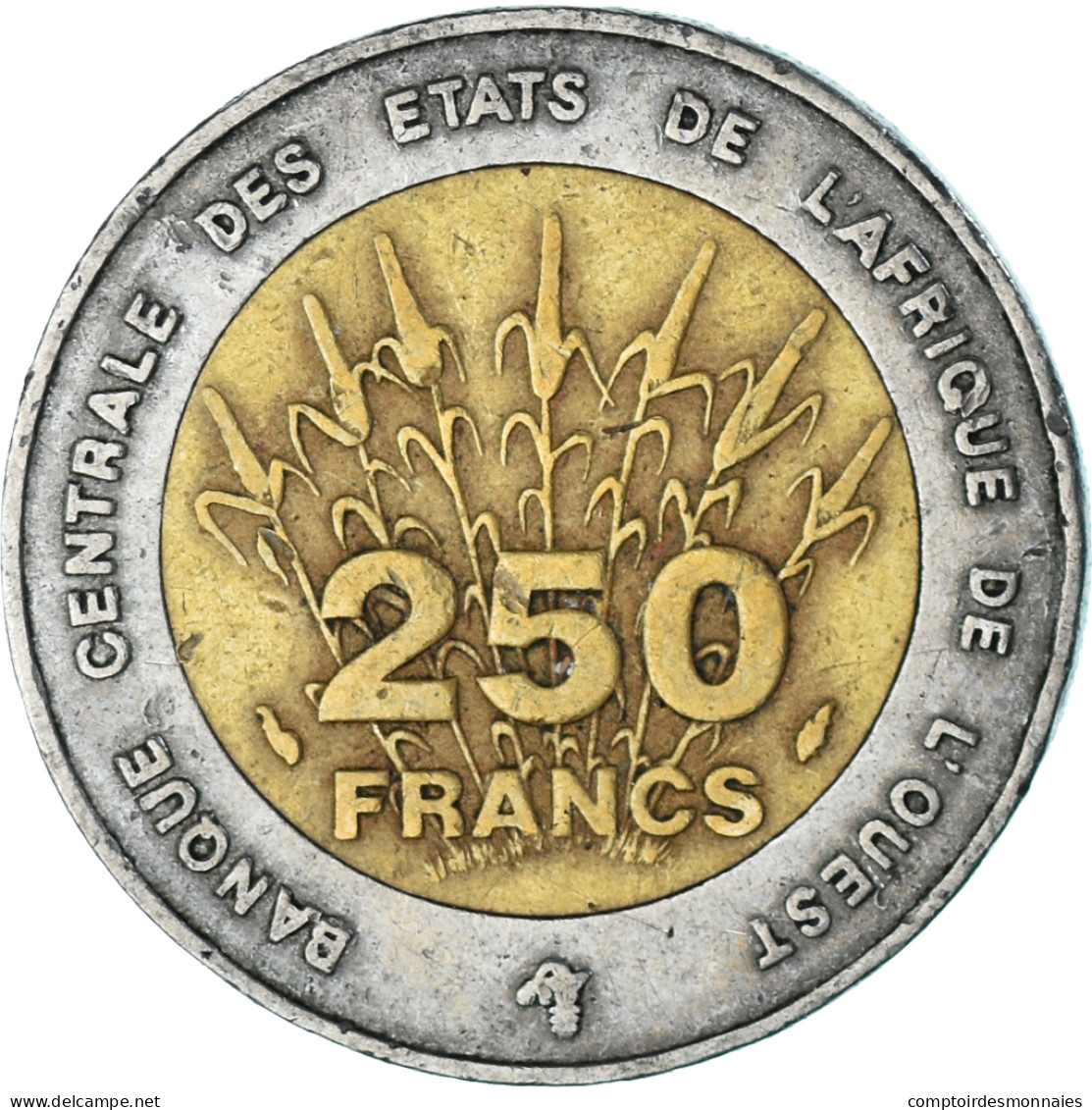 Monnaie, Afrique De L'Ouest, 250 Francs, 1992 - Côte-d'Ivoire