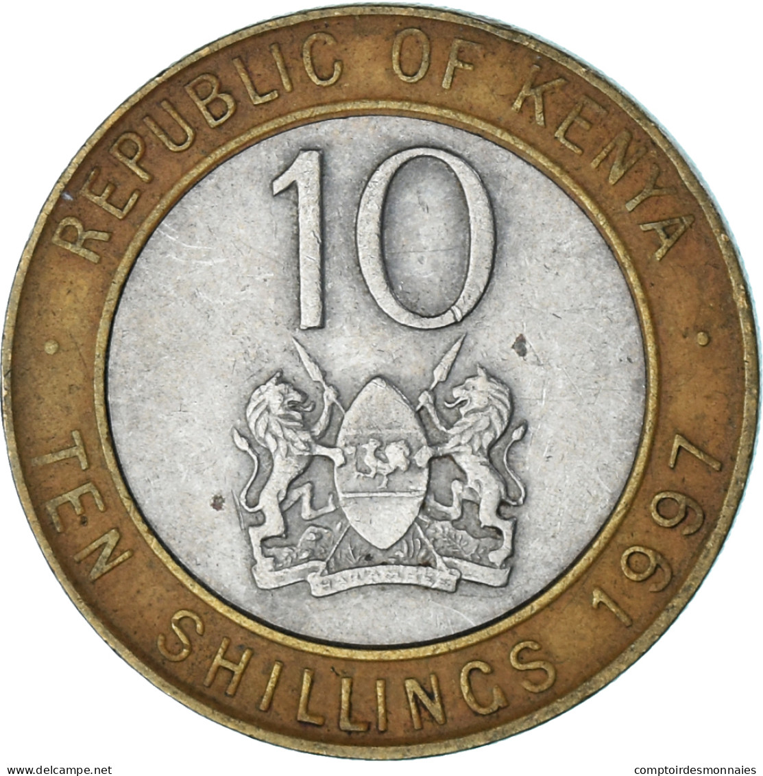 Monnaie, Kenya, 10 Shillings, 1997 - Kenya