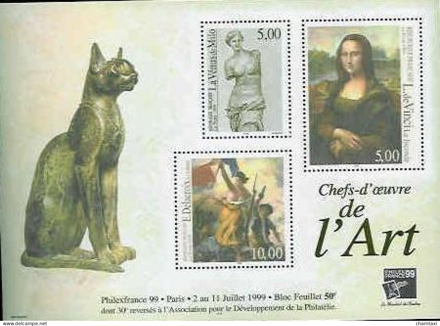 FRANCE 1999 ANNEE COMPLETE 57 TIMBRES EMIS EN FEUILLE  LES 5 TIMBRES ISSUS DE CARNET 5 CARNETS 5 BLOCS PA 63 SERVICE (2)