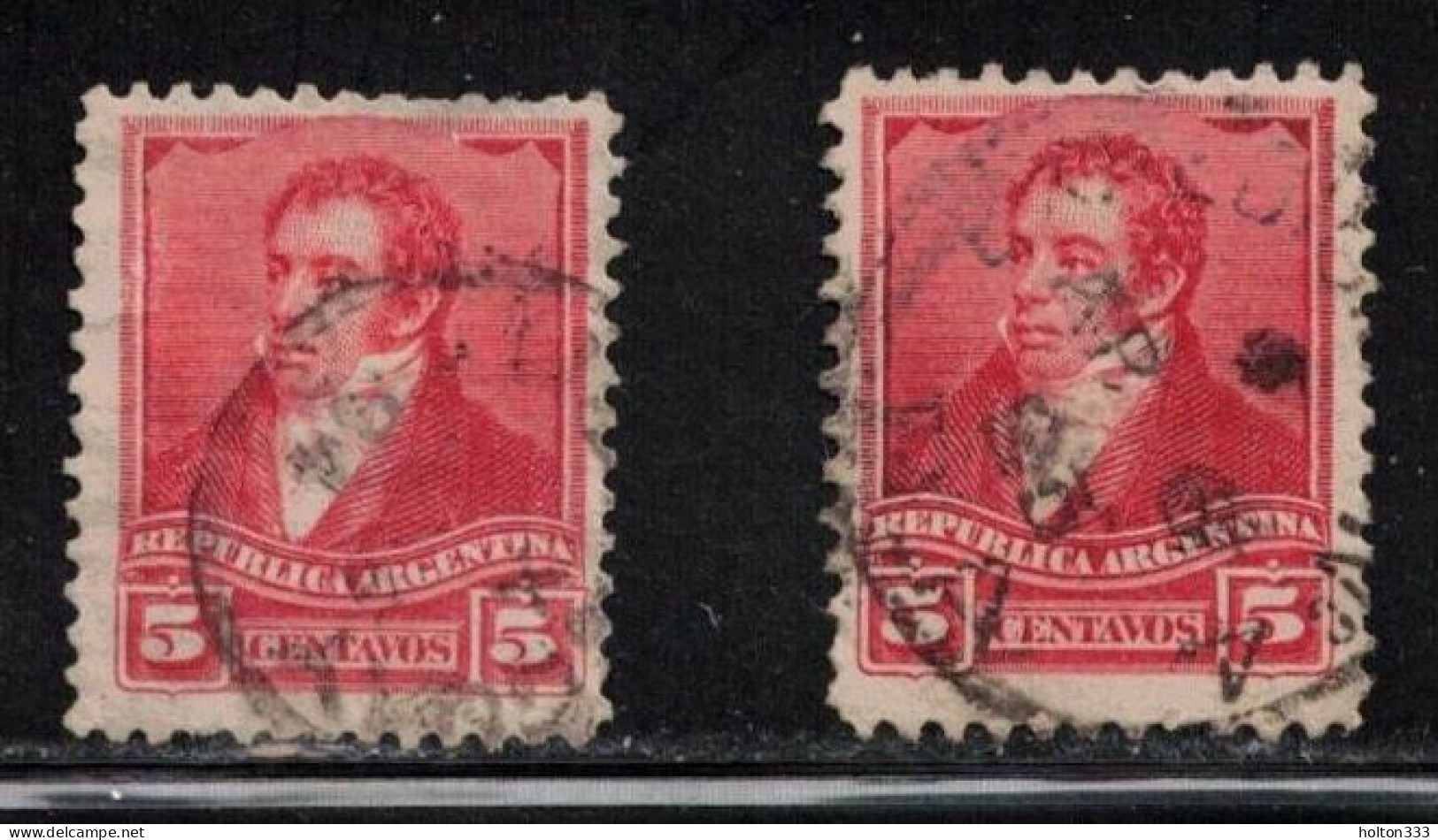 ARGENTINA Scott # 96 Used X 2 - Hinge Remnant - Used Stamps