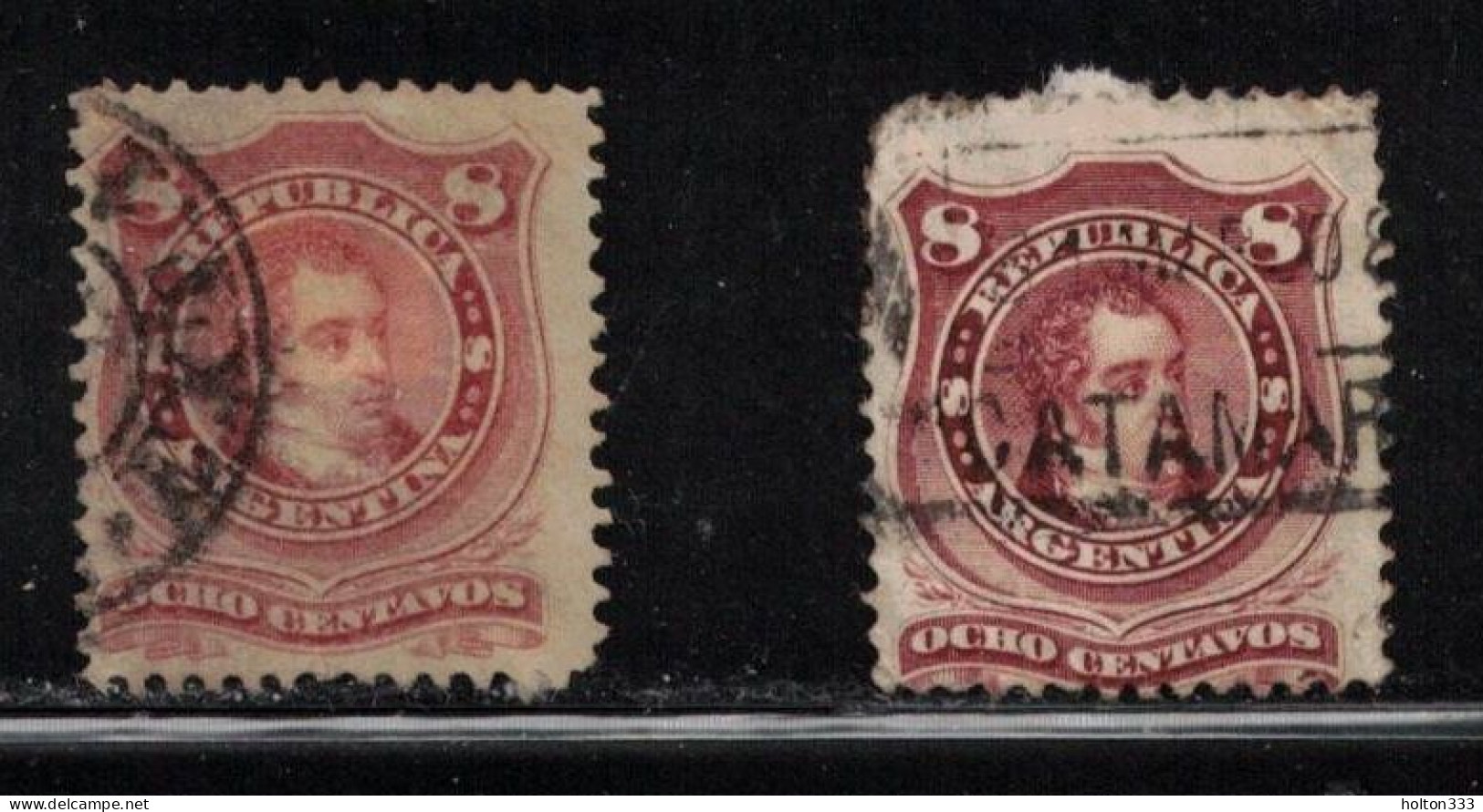 ARGENTINA Scott # 39, 39a Used - Hinge Remnant - Used Stamps