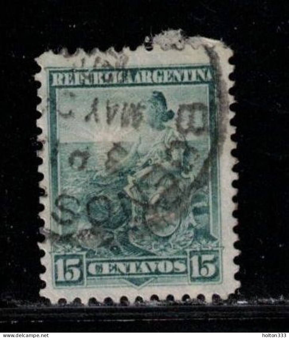 ARGENTINA Scott # 132F Used - Hinge Remnant - Perf 12 X 12 - Usati