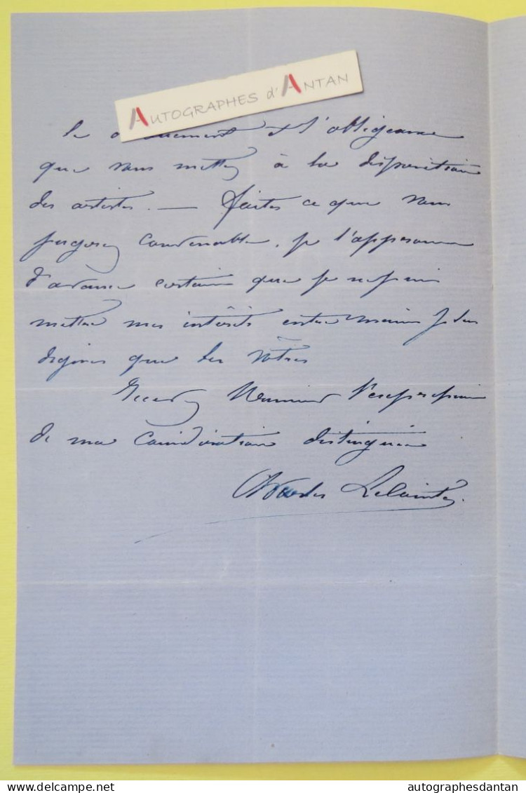 ● L.A.S 1858 Charles Joseph LECOINTE Peintre - Paris / Asnières Sur Seine - Lettre Autographe - Maler Und Bildhauer