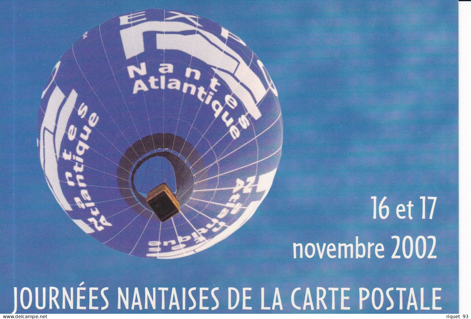 Journées NANTAISES De La CARTE POSTALE -16/17 Novembre 2002 - Bourses & Salons De Collections