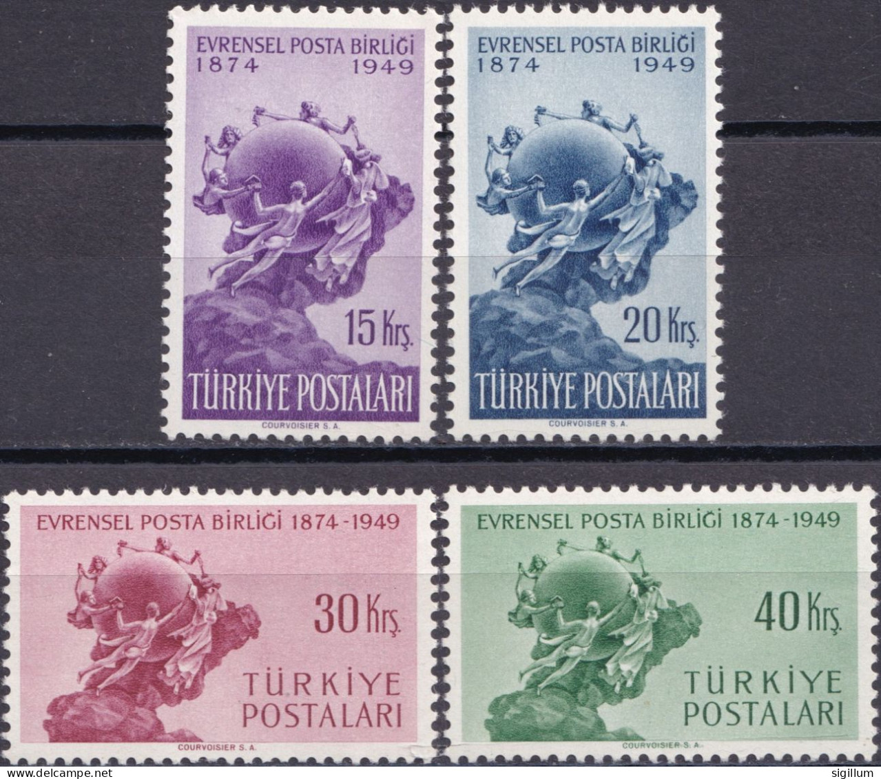 TURCHIA 1949 - UPU - SERIE COMPLETA NUOVA MNH** - Unused Stamps