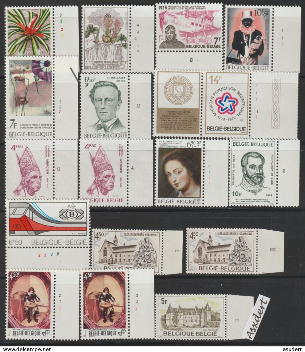 België - Belgique -  Plaatnummers 1975 - Postfris / Neuf - 1971-1980