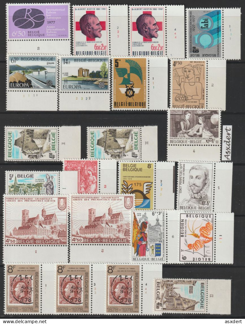 België - Belgique -  Plaatnummers 1977- 78 / Postfris / Neuf - 1971-1980