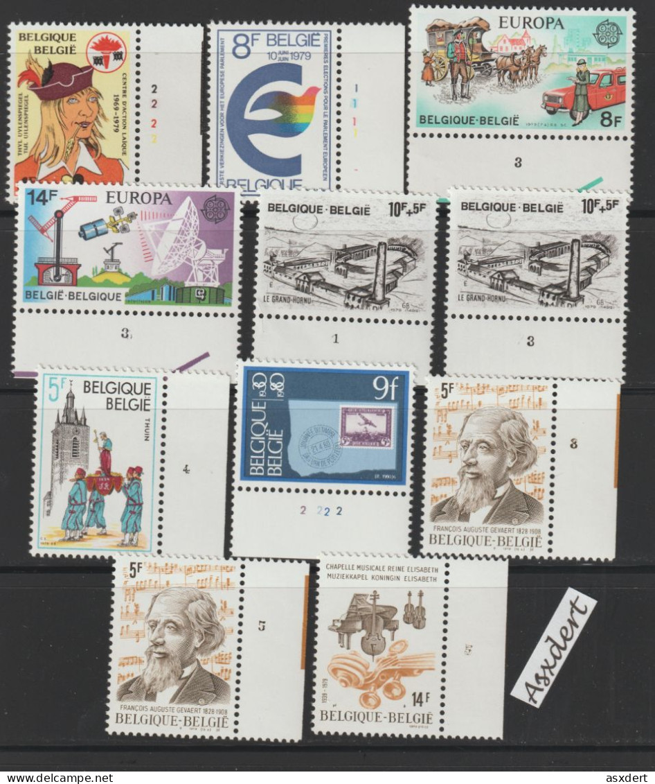 België - Belgique -  Plaatnummers 1979 / Postfris / Neuf - 1971-1980