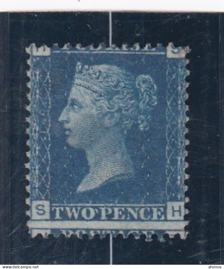 GRANDE BRETAGNE - 1858 -1854 - VICTORIA - TWO PENCE BLEU - DENTELE - N° 27 - NEUF SANS GOMME - Unused Stamps