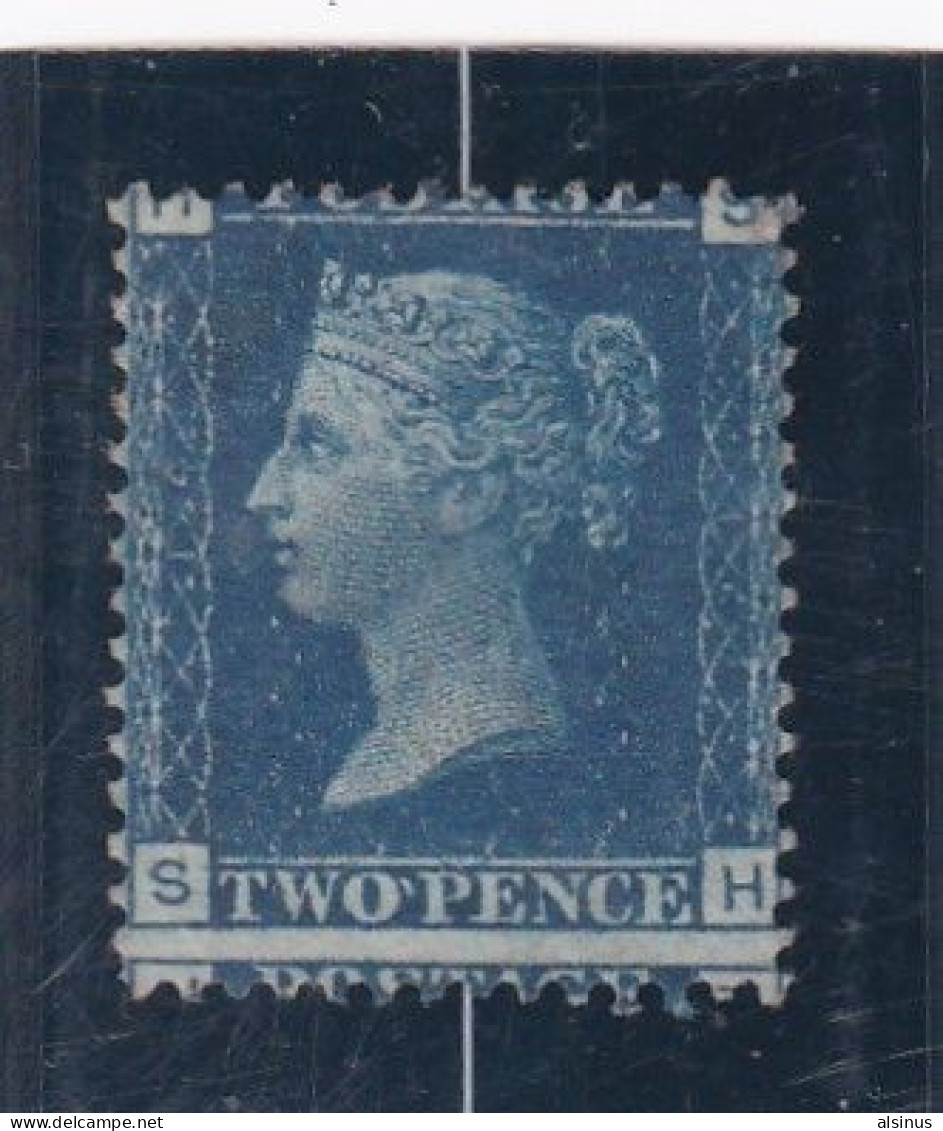 GRANDE BRETAGNE - 1858 -1854 - VICTORIA - TWO PENCE BLEU - DENTELE - N° 27 - NEUF SANS GOMME - Ongebruikt