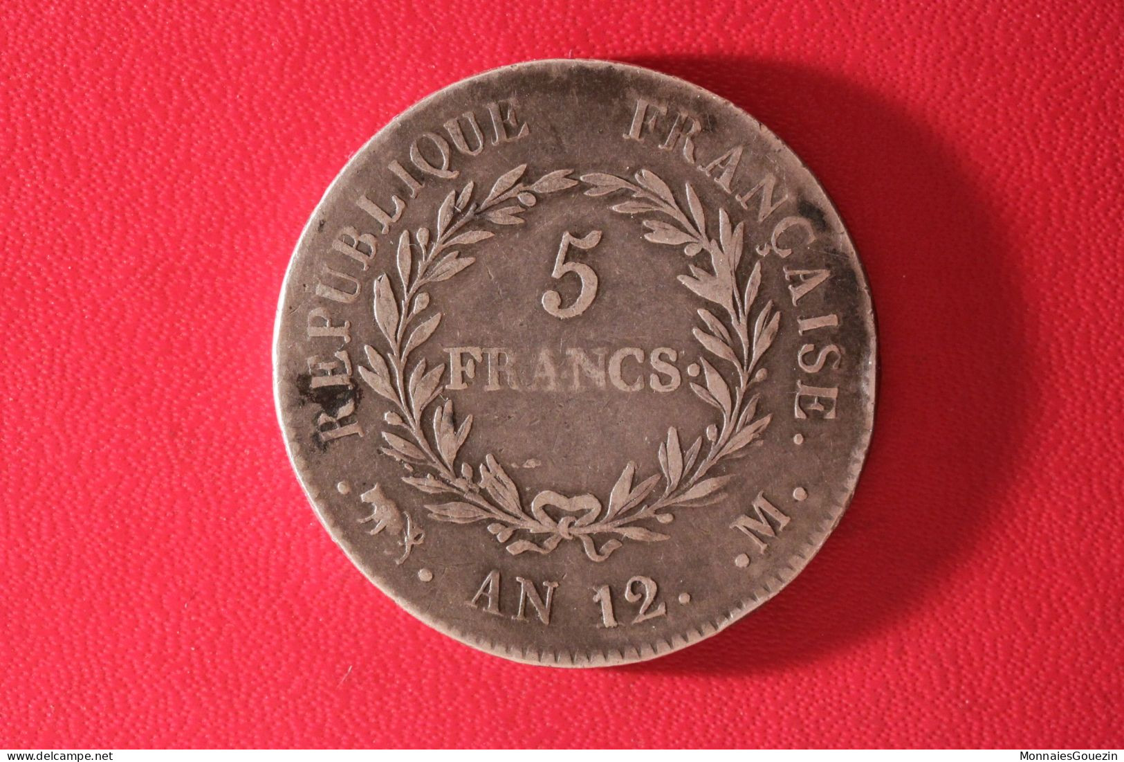 France - 5 Francs An 12/XI M Toulouse Napoléon Bonaparte - Variété 12 Sur XI 9959 - 5 Francs