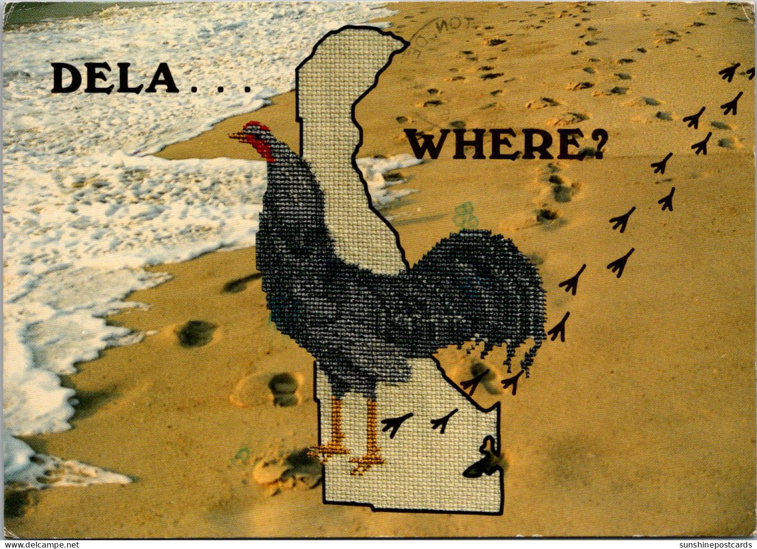 Delaware Rooster And Map Dela...Ware 1988 - Other & Unclassified