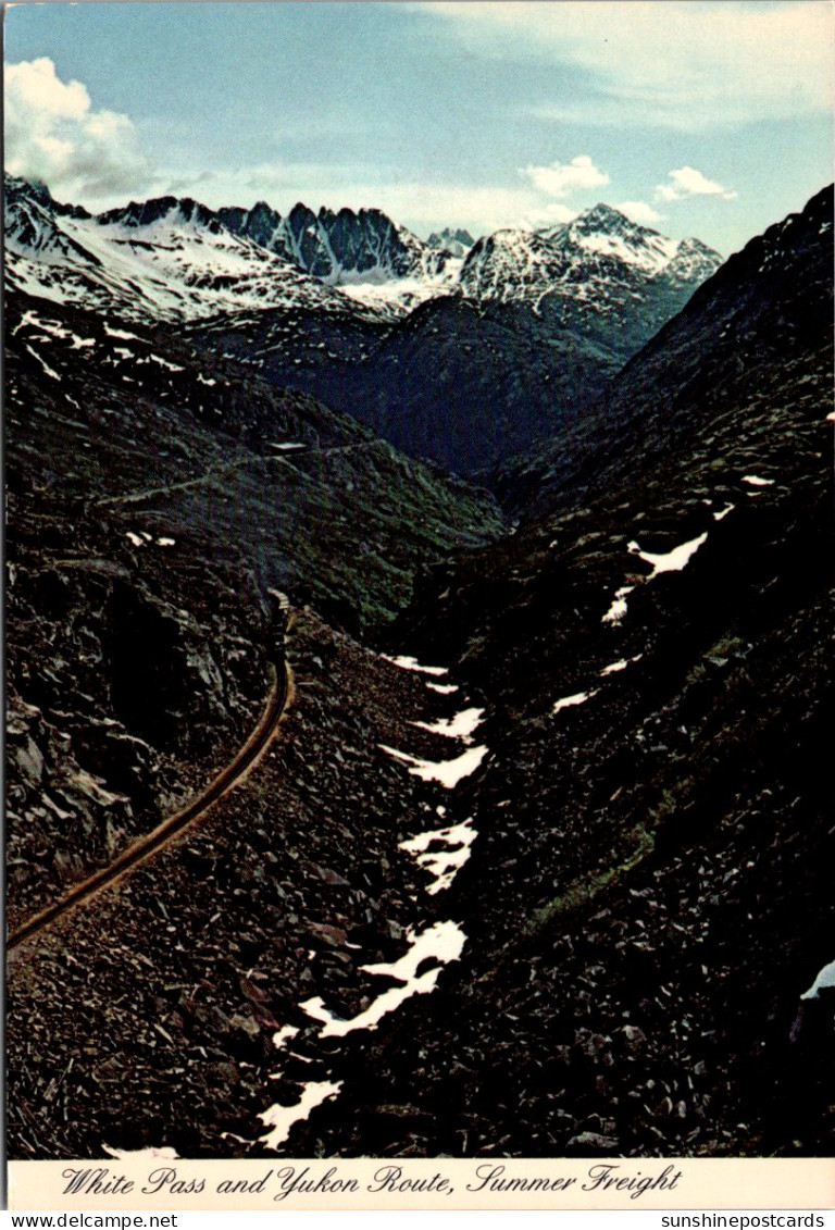 Canada Yukon WP & YR Freight Train Winds Along Trail Of "98" Towards The White Pass - Yukon